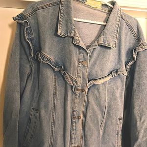 Fox and Wit denim jacket with ruffles, very cute!